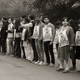 A human chain at the JNU campus on Feb. 14.